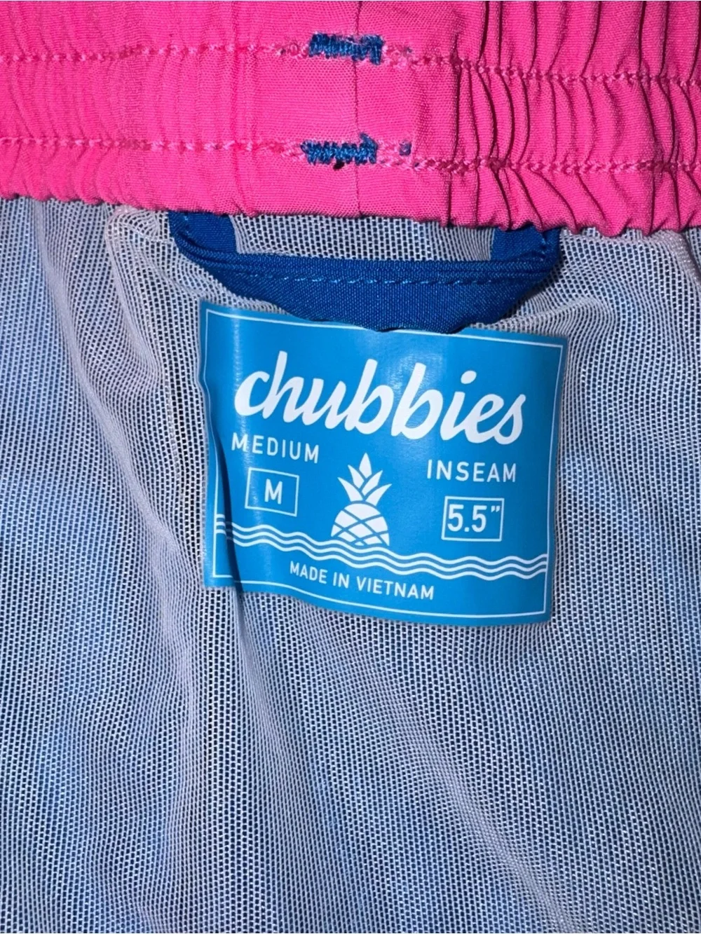 Chubbies 5.5-Inch The Prince of Prints Swim Trunks - Bright Blue Men’s Size M